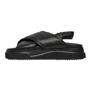 Leather sandals Lisa 31 Voile Blanche , Black , Dames