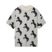 Pixel Horse Jacquard T-shirt Stella McCartney , Multicolor , Dames