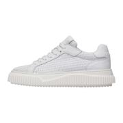 Leather sneakers Lipari Woven Voile Blanche , White , Dames