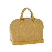 Pre-owned Leather handbags Louis Vuitton Vintage , Yellow , Dames