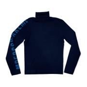 Navy Regular Pull Sweater Bikkembergs , Blue , Heren