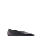 Zwarte Leren Ballerinas Slip-On Ronde Neus Jil Sander , Black , Dames