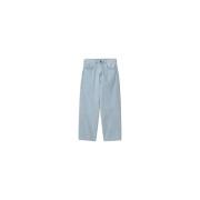 Blauwe Smith Denim Pant Straight Fit Carhartt Wip , Blue , Heren