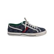 Pre-owned Cotton sneakers Gucci Vintage , Blue , Heren