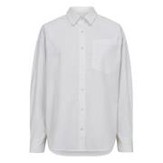 Witte shirt met gewatteerde schouders Designers Remix , White , Dames