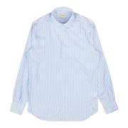 Heren Casual Overhemd Blauw/Wit Brooksfield , Multicolor , Heren