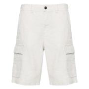 Cargo shorts in gemengde linnen stof Hugo Boss , Beige , Heren