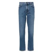 Slim Fit Katoen Elastaan Jeans Ermenegildo Zegna , Blue , Heren