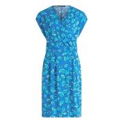 Bloemen Jersey Jurk Betty Barclay , Blue , Dames