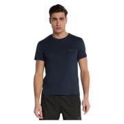 Moderne Gebreide T-Shirt Emporio Armani , Blue , Heren