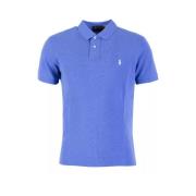 Blauwe Custom Slim Fit Mesh Polo Shirt Ralph Lauren , Blue , Heren