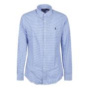 Sportieve Lange Mouw Shirt Ralph Lauren , Blue , Heren