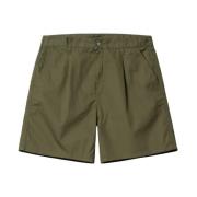 Veelzijdige Twill Stof Shorts Carhartt Wip , Green , Heren