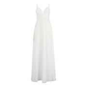 Elegante Chiffon Jurk met V-Hals vera mont , White , Dames