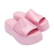 Glanzende Slip-On Platform Schoenen Melissa , Pink , Dames