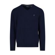 Moderne V-hals trui voor heren Ralph Lauren , Blue , Heren