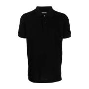 Zwart Gebreid Poloshirt Tom Ford , Black , Heren