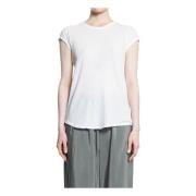 Witte Curved Hem Tee James Perse , White , Dames