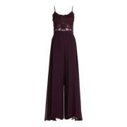 Elegante Geborduurde Jumpsuit vera mont , Red , Dames