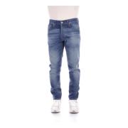 Denim Jeans met Logo Achterzak Dondup , Blue , Heren