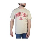 Heren T-shirt met korte mouwen en ronde hals Tommy Hilfiger , Brown , ...