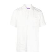 Witte Casual Korte Mouw Shirt Ralph Lauren , White , Heren