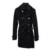 Pre-owned Wool outerwear Burberry Vintage , Black , Dames