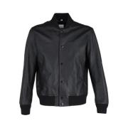 Pre-owned Leather outerwear Burberry Vintage , Black , Heren