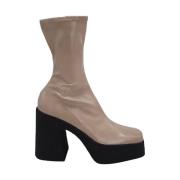 Pre-owned Leather boots Stella McCartney Pre-owned , Beige , Dames