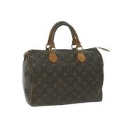 Pre-owned Canvas handbags Louis Vuitton Vintage , Brown , Dames