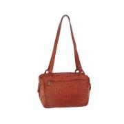 Pre-owned Leather shoulder-bags Bottega Veneta Vintage , Orange , Dame...