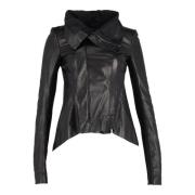 Pre-owned Leather outerwear Rick Owens Pre-owned , Black , Dames