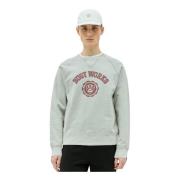 Logo Print Sweatshirt van katoenen jersey A Bathing APE , Gray , Heren