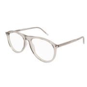 Klassieke Zwarte Zonnebril Saint Laurent , Beige , Unisex