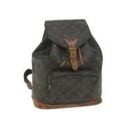 Pre-owned Canvas backpacks Louis Vuitton Vintage , Brown , Dames