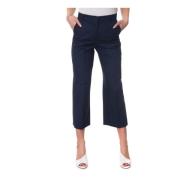 Korte Linnen Broek Wijde Pijp Max Mara Weekend , Blue , Dames