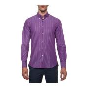 Italiaans Gestreept Button-Down Overhemd Càrrel , Multicolor , Heren