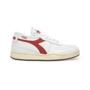 Sportieve Leren Sneakers Bordeaux Diadora , White , Heren