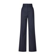 Casual Flare Leg Broek Hugo Boss , Blue , Dames