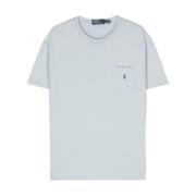 Blauwe Polo Pony Jersey T-shirt Ralph Lauren , Blue , Heren