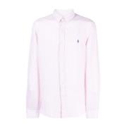 Roze Gestreept Logo Shirt Ralph Lauren , Pink , Heren
