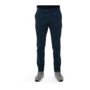 Tegel Micro Print Skinny Fit Chino Pt01 , Blue , Heren