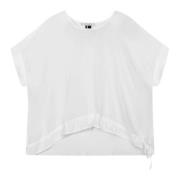 Blouse met korte mouwen en relaxte pasvorm 10Days , White , Dames