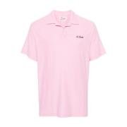 Roze Badstof Poloshirt MC2 Saint Barth , Pink , Heren