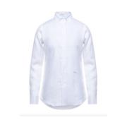 Witte Linnen Overhemd met Lange Mouwen Malo , White , Heren