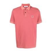 Rood Logo Patch Polo Shirt Stone Island , Red , Heren
