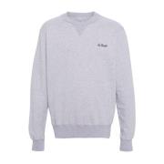 Grijze Jersey Crew Neck Sweater MC2 Saint Barth , Gray , Heren