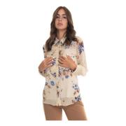 Bloemenprint Zijden Blouse Max Mara Studio , Multicolor , Dames