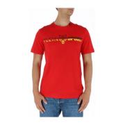 Rode Print Korte Mouw T-shirt Plein Sport , Red , Heren