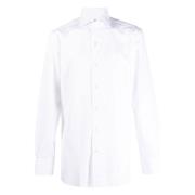 Italiaans Katoenen Shirt Finamore , White , Heren